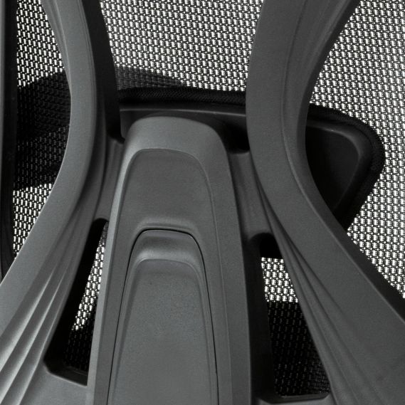 Kancelárska stolička, poťah čierna látka a čierna sieťovina MESH, PC mech. s aretáciou KA-Y309 BK