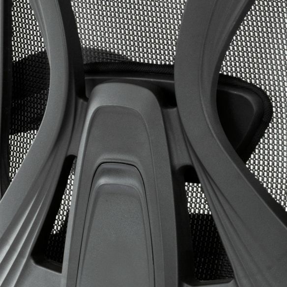 Kancelárska stolička, poťah čierna látka a čierna sieťovina MESH, PC mech. s aretáciou KA-Y309 BK