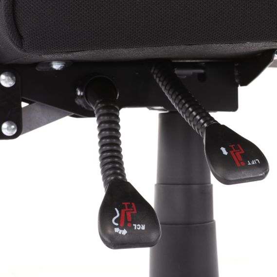 Kancelárska stolička, poťah čierna látka a čierna sieťovina MESH, PC mech. s aretáciou KA-Y309 BK