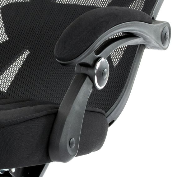 Kancelárska stolička, poťah čierna látka a čierna sieťovina MESH, PC mech. s aretáciou KA-Y309 BK