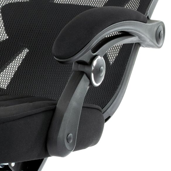 Kancelárska stolička, poťah čierna látka a čierna sieťovina MESH, PC mech. s aretáciou KA-Y309 BK