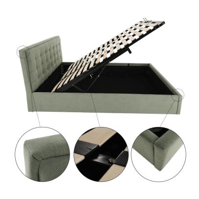 Posteľ, mentolová, 160x200, ELSIE 2