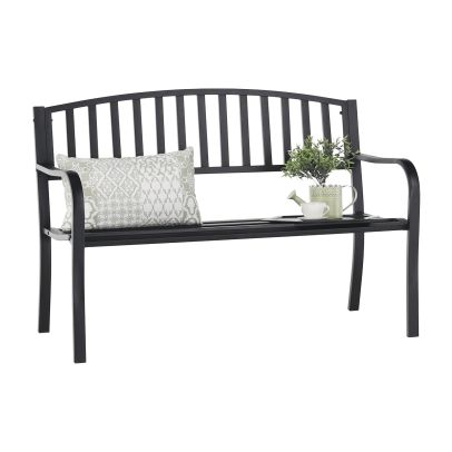 Záhradná lavička, čierna, VENDA 2