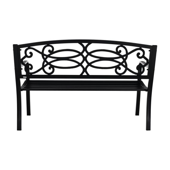 Záhradná lavička, čierna, VENDA