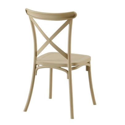 Stohovateľná stolička, sivohnedá, SAVITA 2