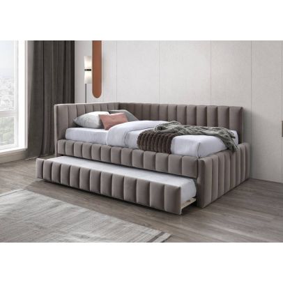 Posteľ ALFIE VELVET, béžová 120x200