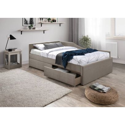 Posteľ ELIOT, béžová 120x200