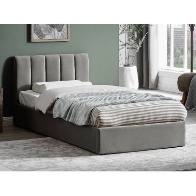 Posteľ MONTREAL VELVET, sivá 90x200