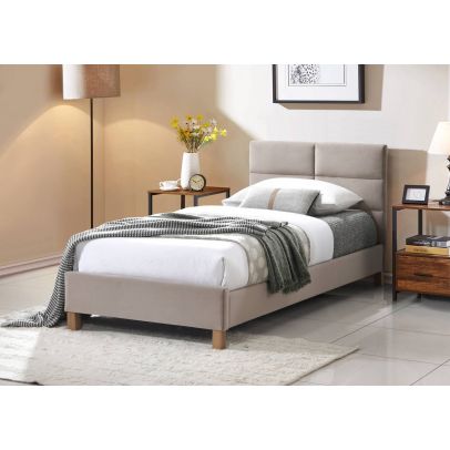 Posteľ SIERRA VELVET, béžová 140x200