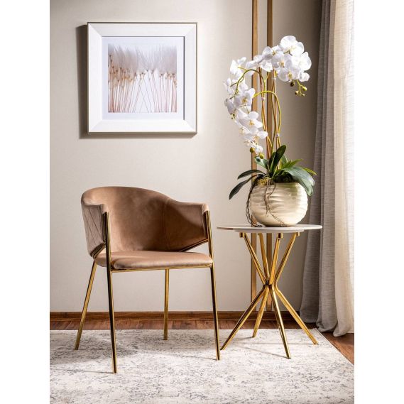 Jedálenská stolička BONO VELVET GOLD