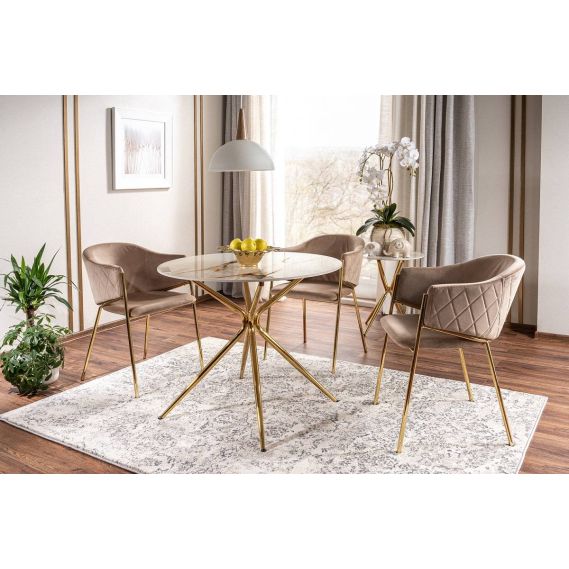 Jedálenská stolička BONO VELVET GOLD