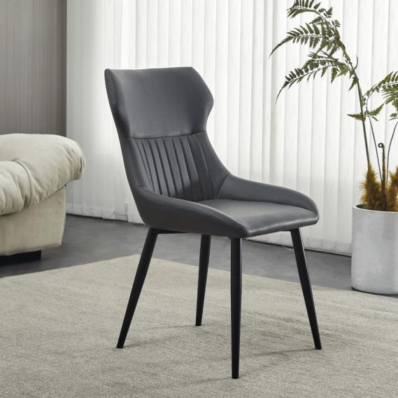 Jedálenská stolička, tmavosivá/čierna, SAGARA