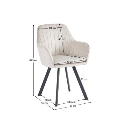 Dizajnové kreslo, béžovosivá Velvet látka, AURIL 2