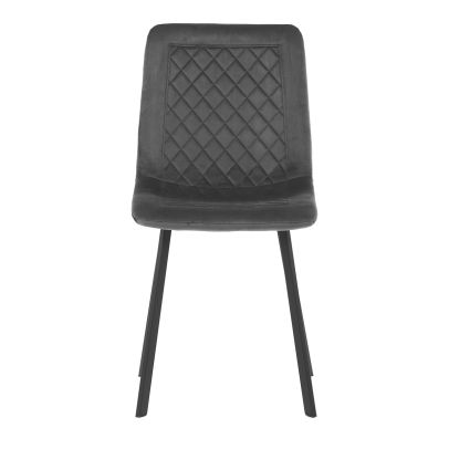 Židle jídelní, šedý samet, kov černý mat DCL-973 GREY4 2