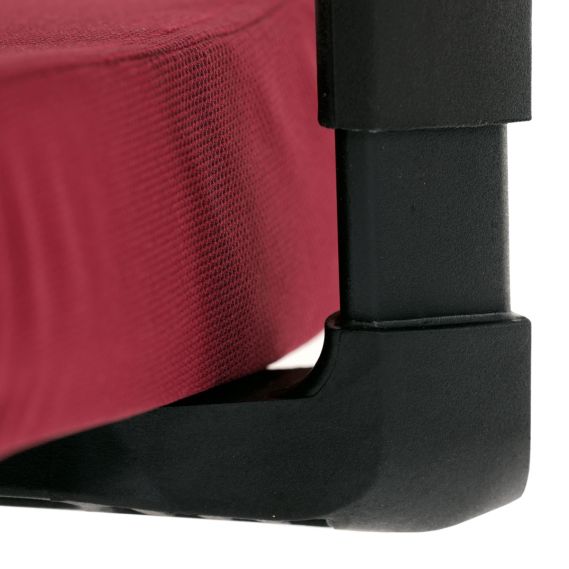 Kancelárska stolička, poťah bordó látka a čierna sieťovina MESH, hojdací mech. KA-B1025 BOR