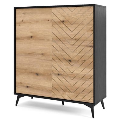 Komoda DIAMOND KD104 | čierna/Dub evoke