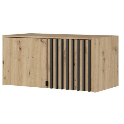 Nadstavec na skriňu NELLY 2D | artisan/lamela čierna