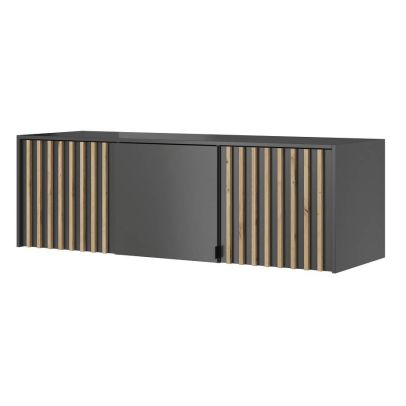 Nadstavec na skriňu NELLY 3D | grafit/lamela artisan