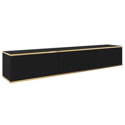 Televízny stolík ORO RTV-175 MDF | čierna/zlatá