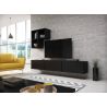 Obývačka ROCO RO 6, čierny mat/čierny mat/čierny mat