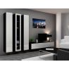 Obývačka VIGO 2, čierny mat/biely lesk