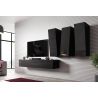 Obývačka VIGO SLANT 1, čierna/čierny lesk