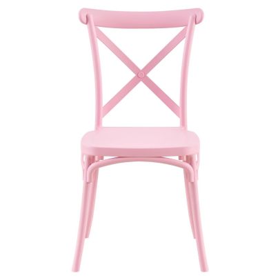 Stohovateľná stolička, ružová, SAVITA 2