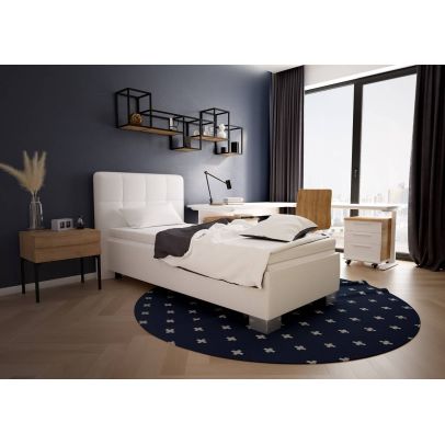 Posteľ 90x200 Blanar KELLY LOFT biela