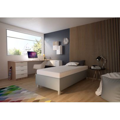 Posteľ 90x200 Blanar NEPTUN šedá