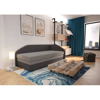 Posteľ 90x200 Blanar TURI šedá - pravý roh