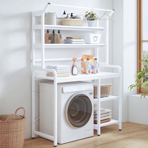Regál nad práčku, biela, JABIR