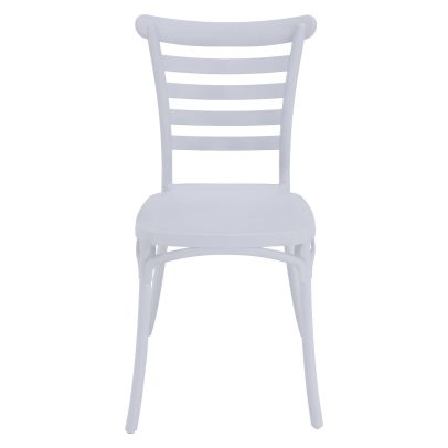 Stohovateľná stolička, biela, SAVITO 2