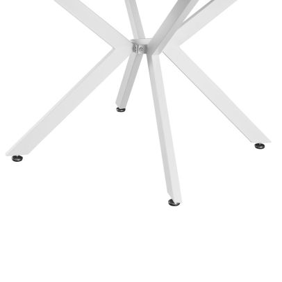 Jedálenský rozkladací stôl, biela, 100x100-140x75 cm, ABERO TYP 1 2