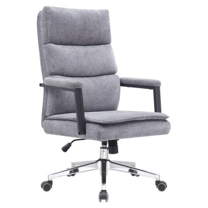 Kancelárske kreslo, sivá/chróm, ZAVIER
