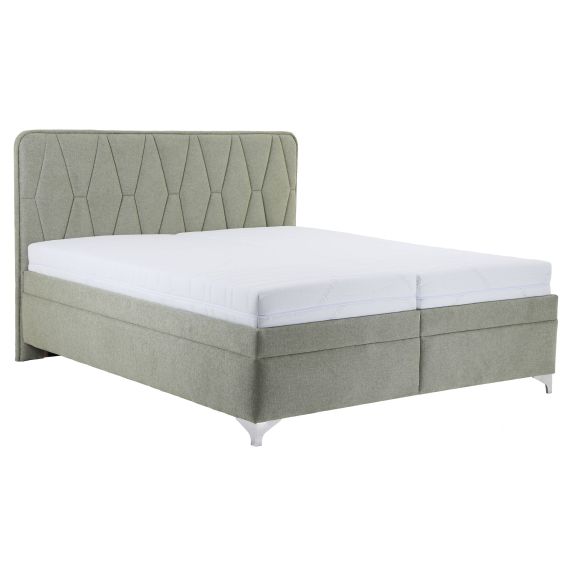 Manželská posteľ 180x200 Blanar MOOSA béžová látka, nohy chróm