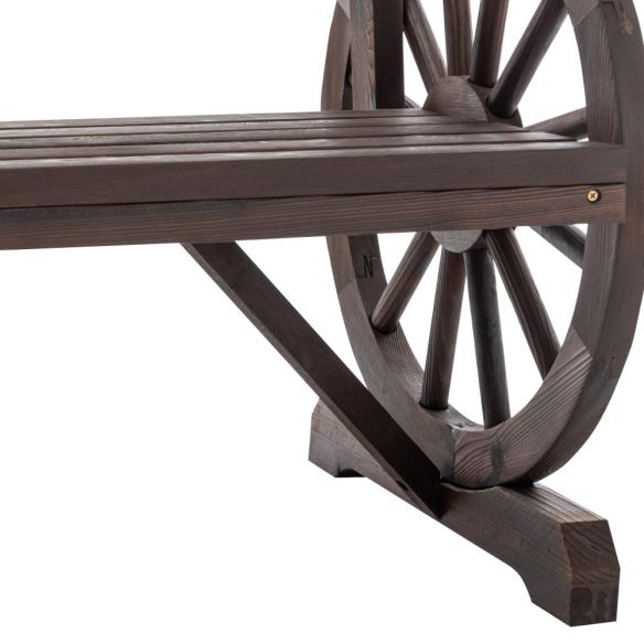 Záhradná lavička, hnedá, SABA TYP 2