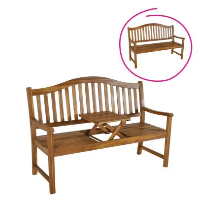 Záhradná lavička so stolíkom, akáciové drevo, TAIMA