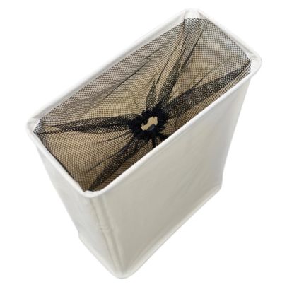 Skladací kôš na bielizeň s kolieskami, béžová, PRIOR 2