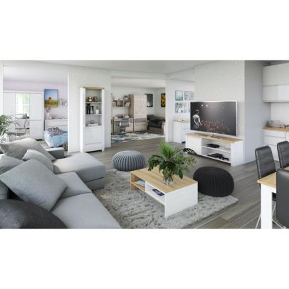 Posteľ s úložným priestorom, 160x200, gaštan nairobi, JESI NEW 2