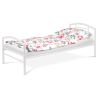 Jednolôžková posteľ 94x207cm, kov, biela, BED-1900 WT