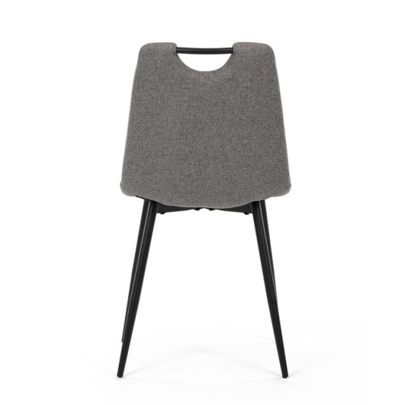 Jedálenská stolička, sivá, látka, DCL-V2017 GREY2