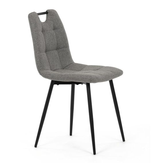 Jedálenská stolička, sivá, látka, DCL-V2017 GREY2