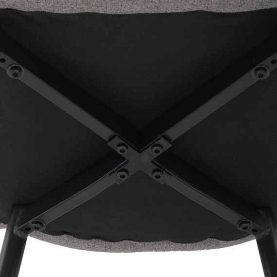 Jedálenská stolička, sivá, látka, DCL-V2017 GREY2