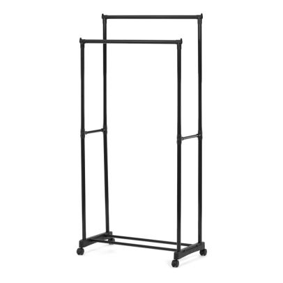 Stojan na šaty, kov, čierna, GD-164 BK