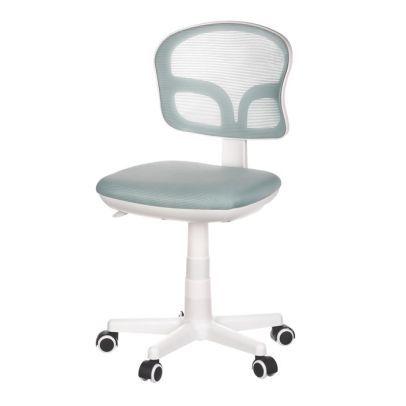 Detská stolička, výškovo nastaviteľná, modrá sieťovina, KA-C801 BLUE