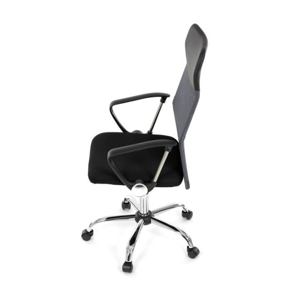 Kancelárska stolička, hojdací mechanizmus, šedá sieťovina, KA-E305 GREY