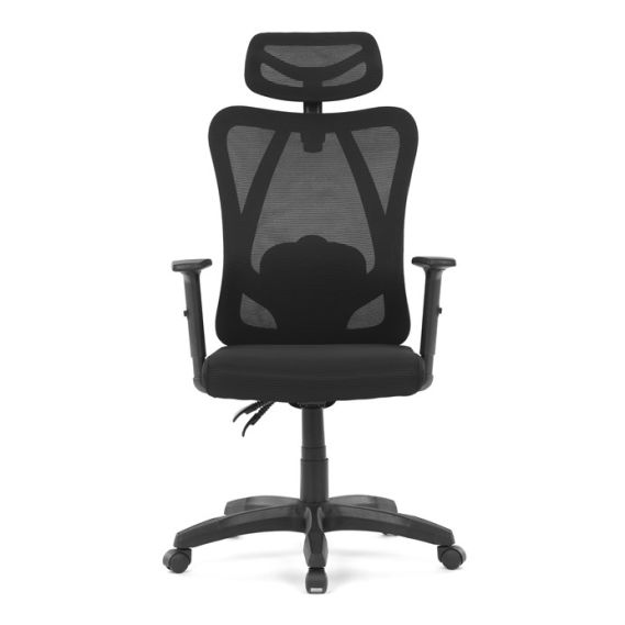 Kancelárska stolička, synchrónny mechanizmus, čierna sieťovina, KA-R215 BK
