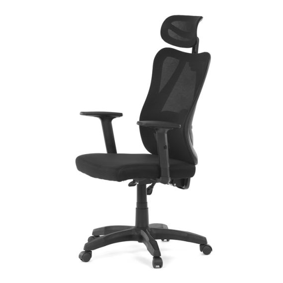 Kancelárska stolička, synchrónny mechanizmus, čierna sieťovina, KA-R215 BK