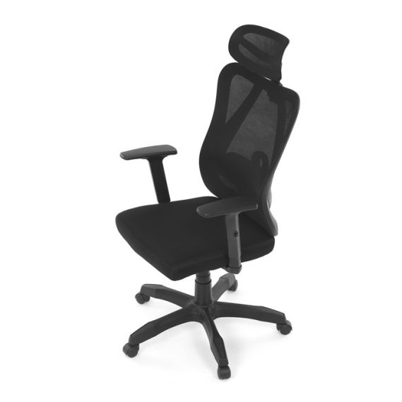 Kancelárska stolička, synchrónny mechanizmus, čierna sieťovina, KA-R215 BK