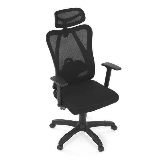 Kancelárska stolička, synchrónny mechanizmus, čierna sieťovina, KA-R215 BK